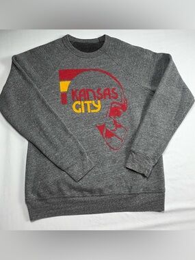Vintage Kansas City Grey Graphic Crewneck Sweater Med